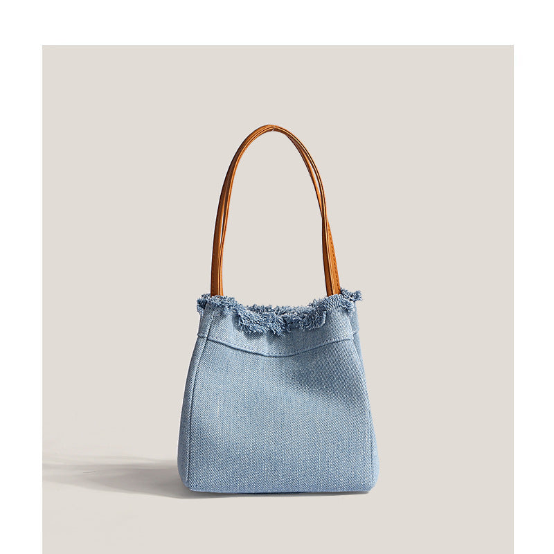 2271 denim canvas bucket bag