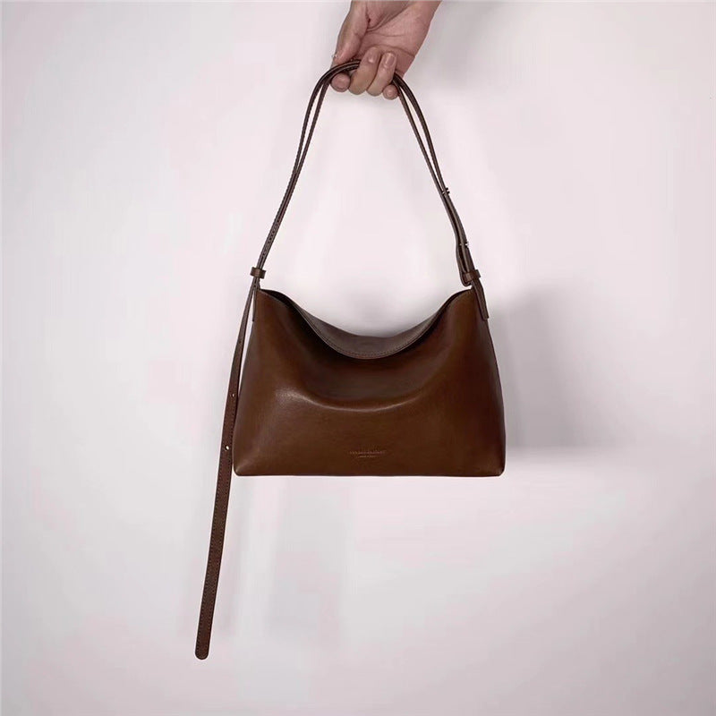 1824 solid leather casual handbag