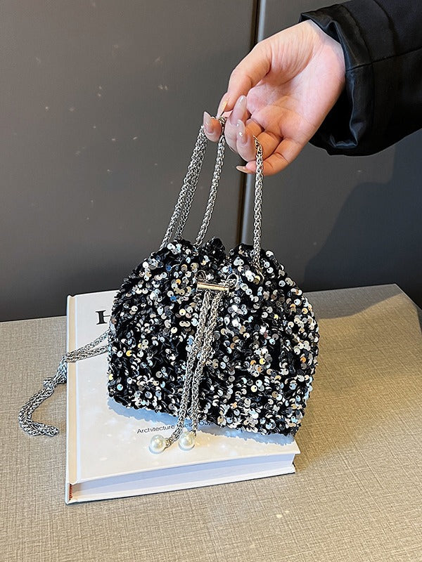 1501 sequin bucket crossbody bag
