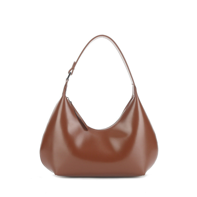 1756 patent leather half moon hobo handbag