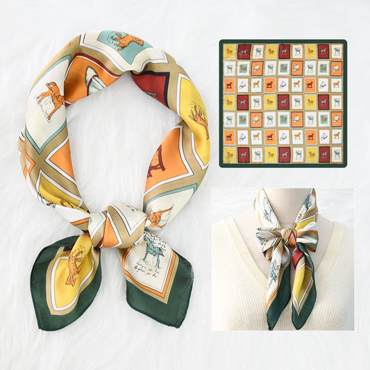 1828 square silk scarf hair accessories