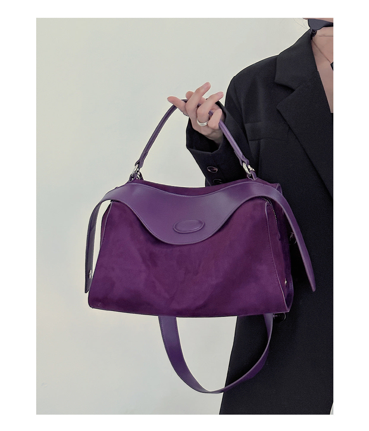 1844 suede leather women handbag