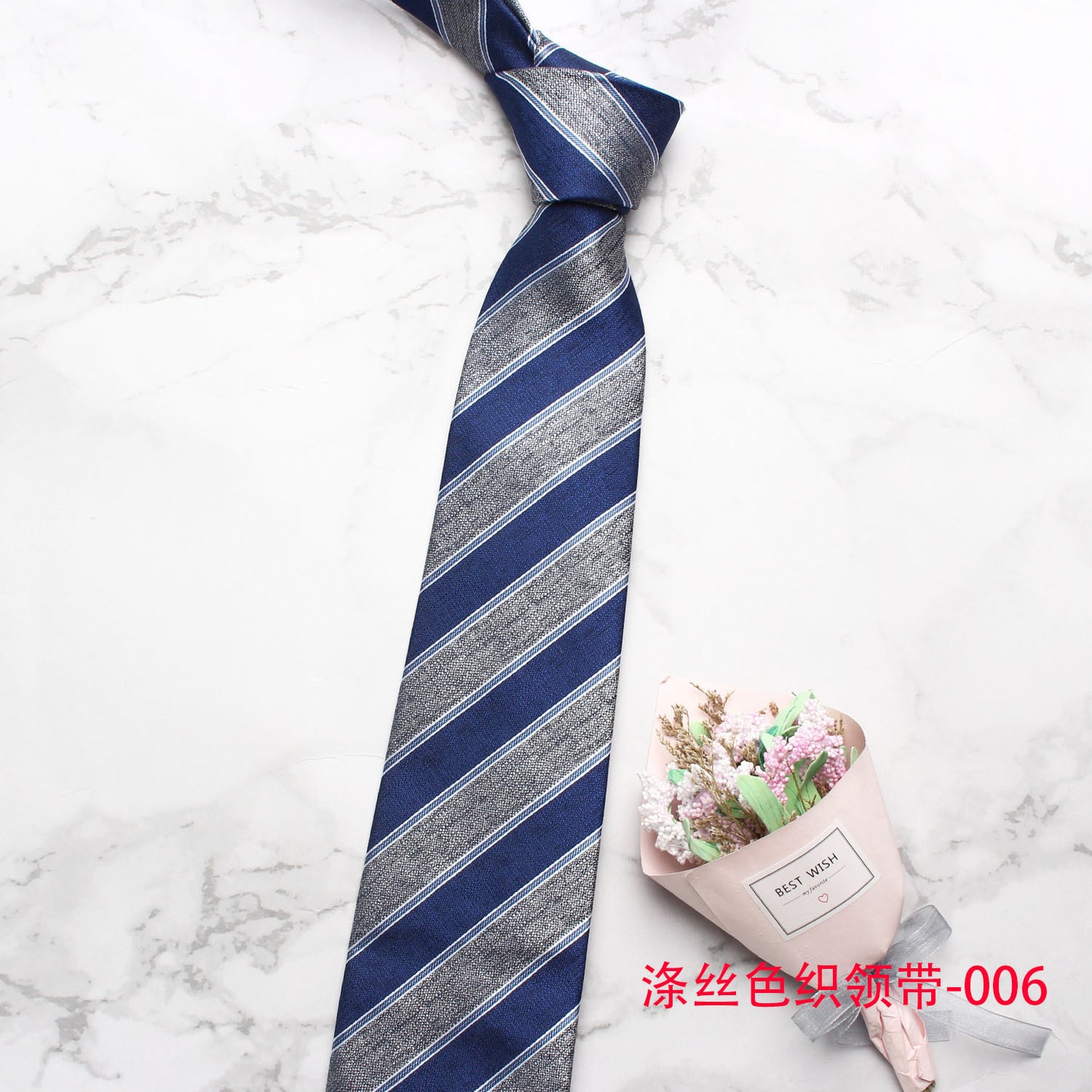 1334 polyester stripe necktie