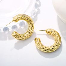 2563 luxury niche large silver needle earring