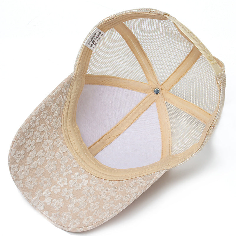 1370 lace mesh baseball cap