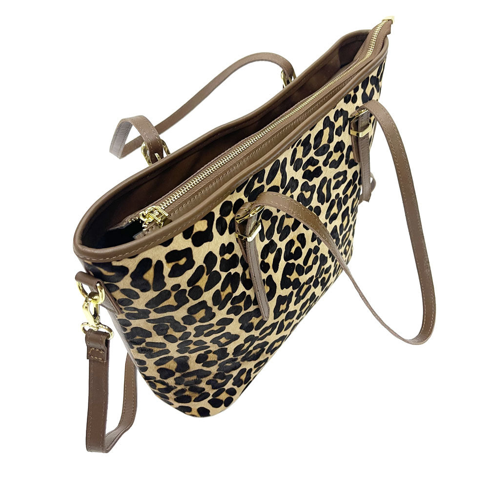 1648 leopard shopping totes