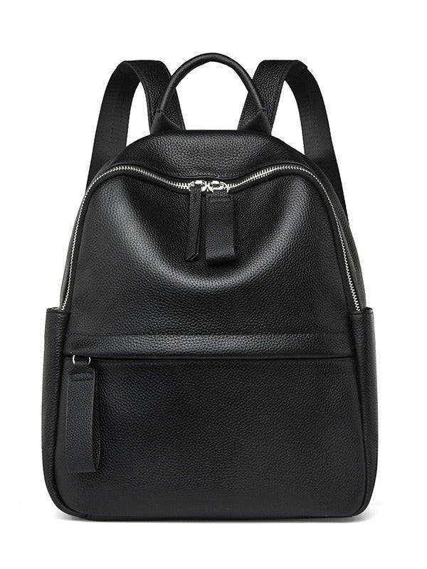 1697 outdoor casual leather teenager backpack