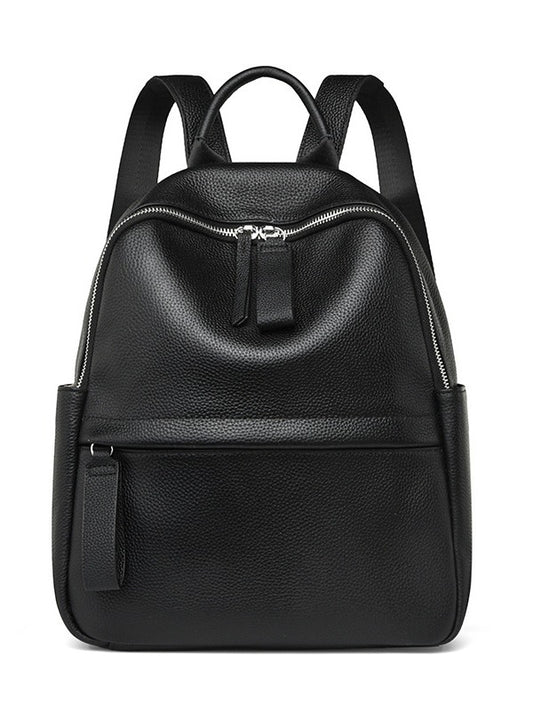 1697 outdoor casual leather teenager backpack