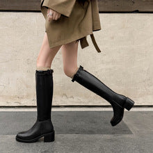 2660 chunky heel round toe high boots