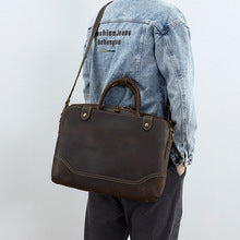 2634 Cowhide large briefcase bag