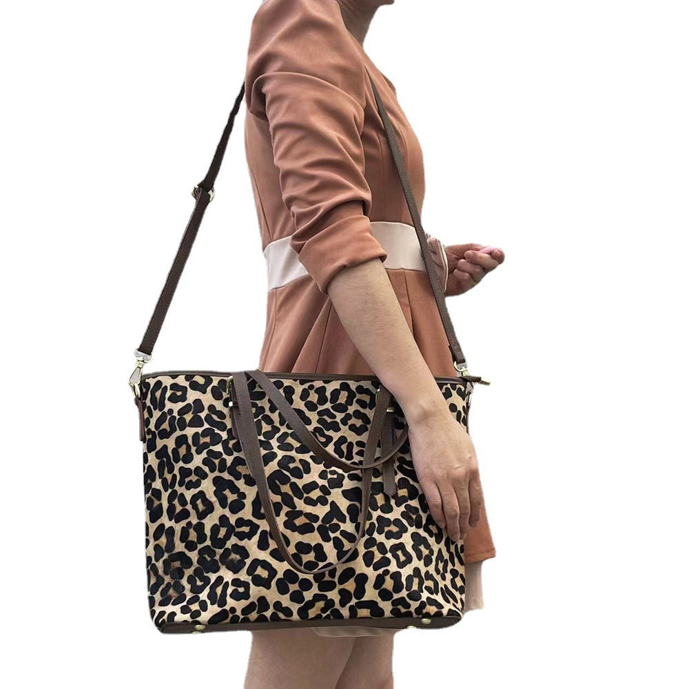 1648 leopard shopping totes