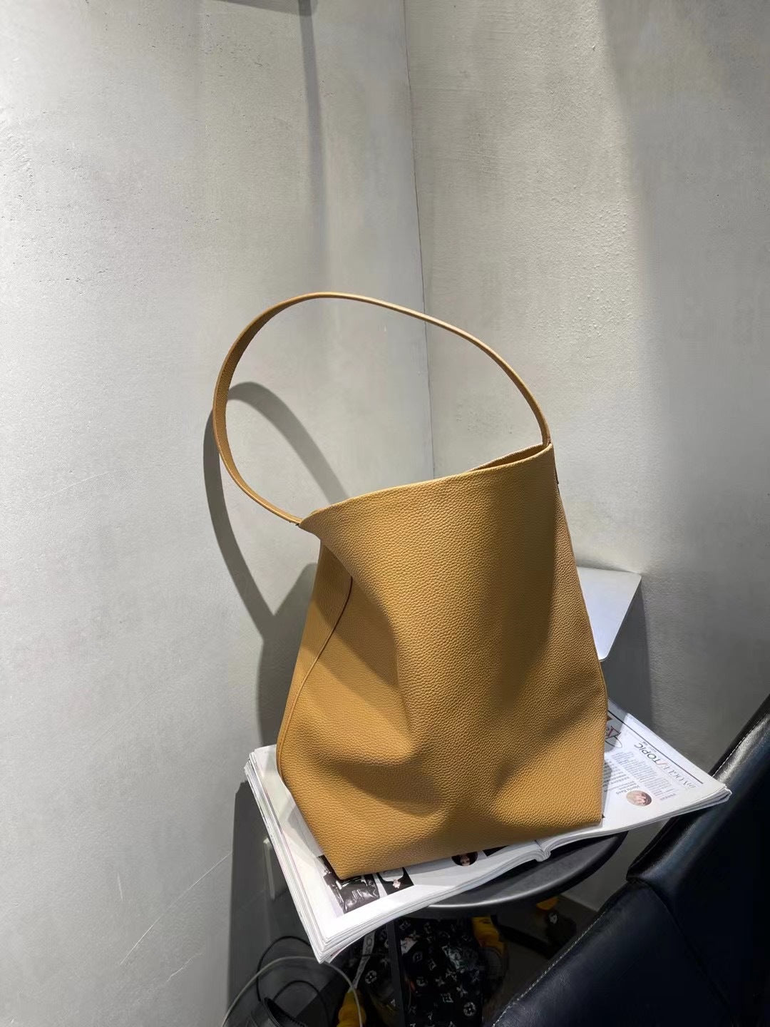 890 genuine leather large shopping bag