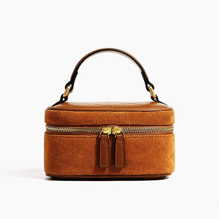 1800 suede leather small cosmetic bag