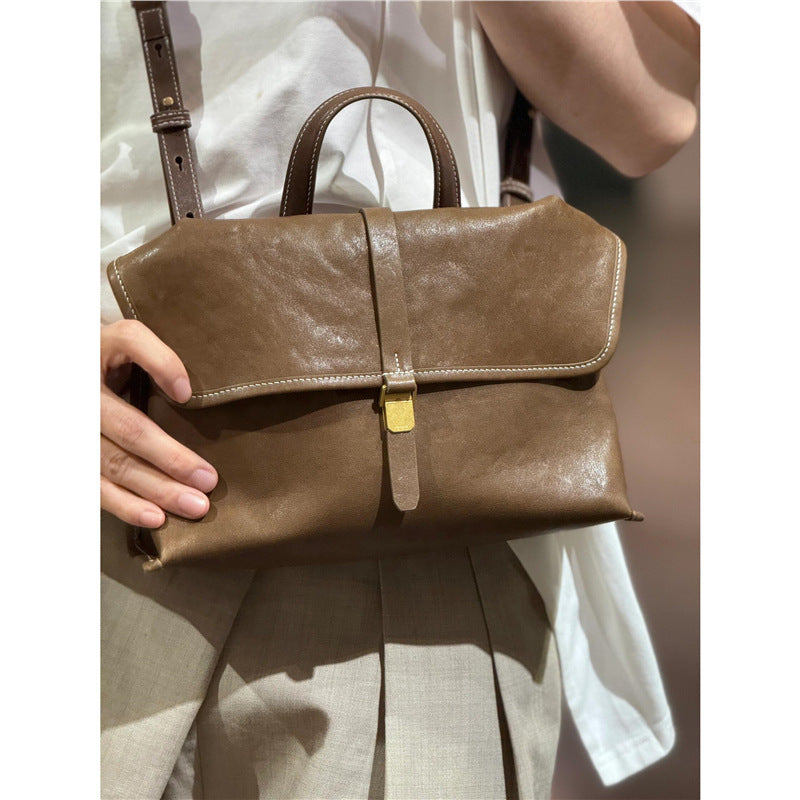 1620 genuine leather vintage messenger bag