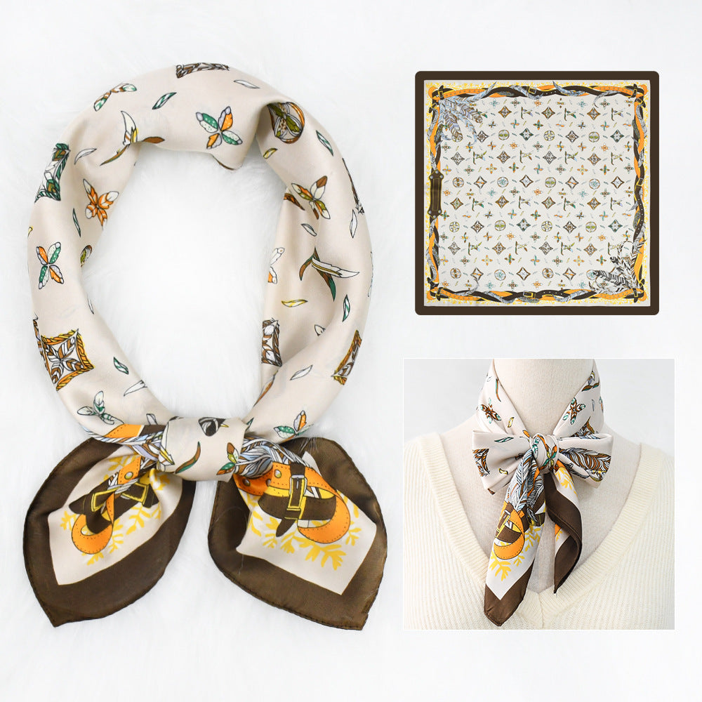 1828 square silk scarf hair accessories