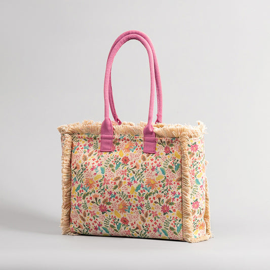 2154 bohemia style large canvas handbag