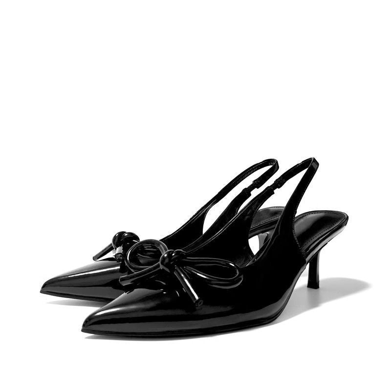 2273 classic bowknot patent leather sandals