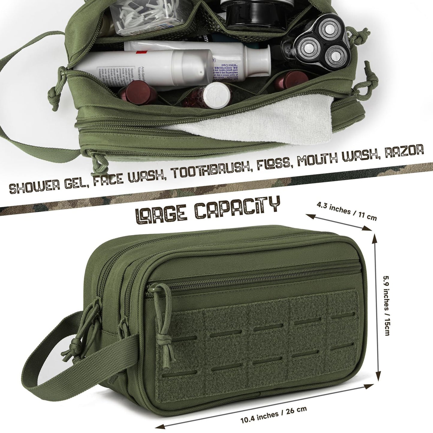 1837 canvas cosmetic bag