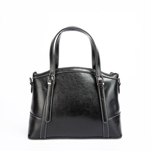 1674 genuine leather solid women handbag