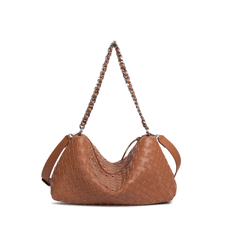 1885 handmade knit chain shoulder bag