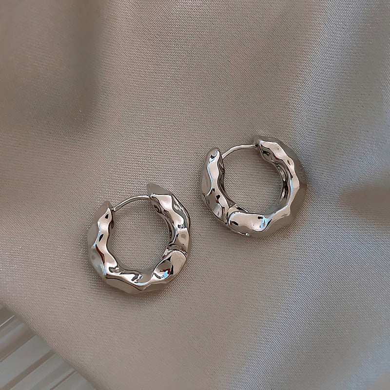 1352 925 sterling silver hoop earring