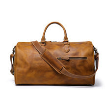 2384 Genuine leather large travel holdall