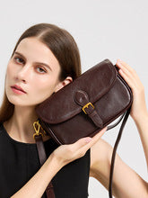 2730 cowhide flap crossbody bag