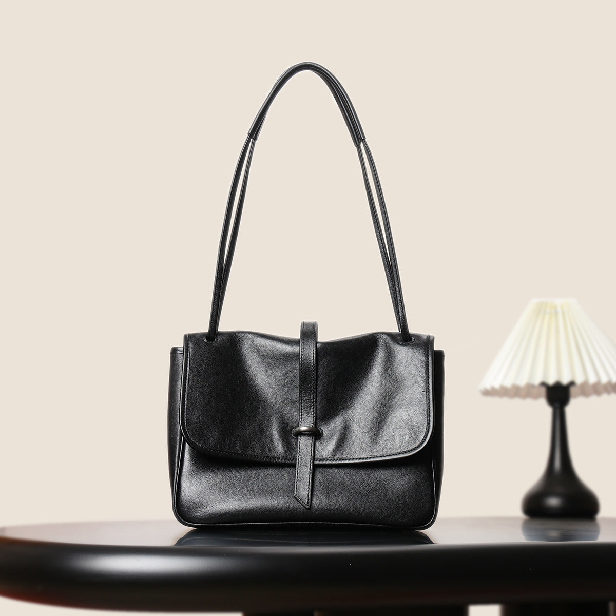 2144 cowhide flap messenger bag