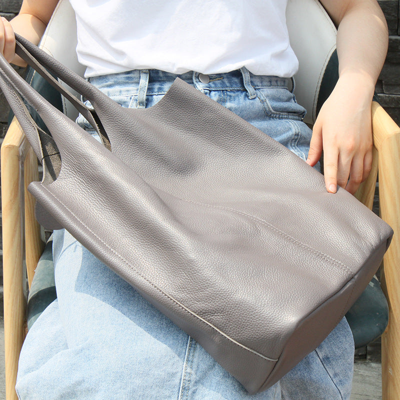 247 genuine leather large shoulder bag