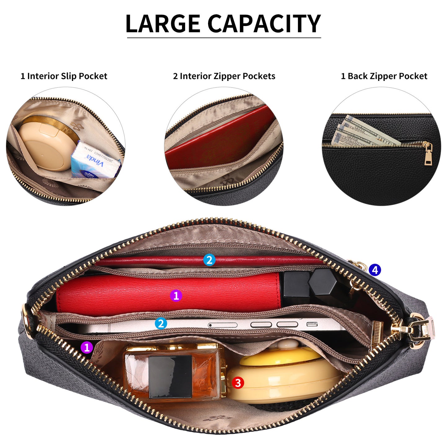 256 solid small flap crossbody bag