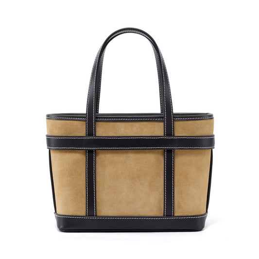 1657 suede leather large shopping bag