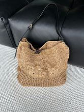 2710 Large raffia woven shopping bag