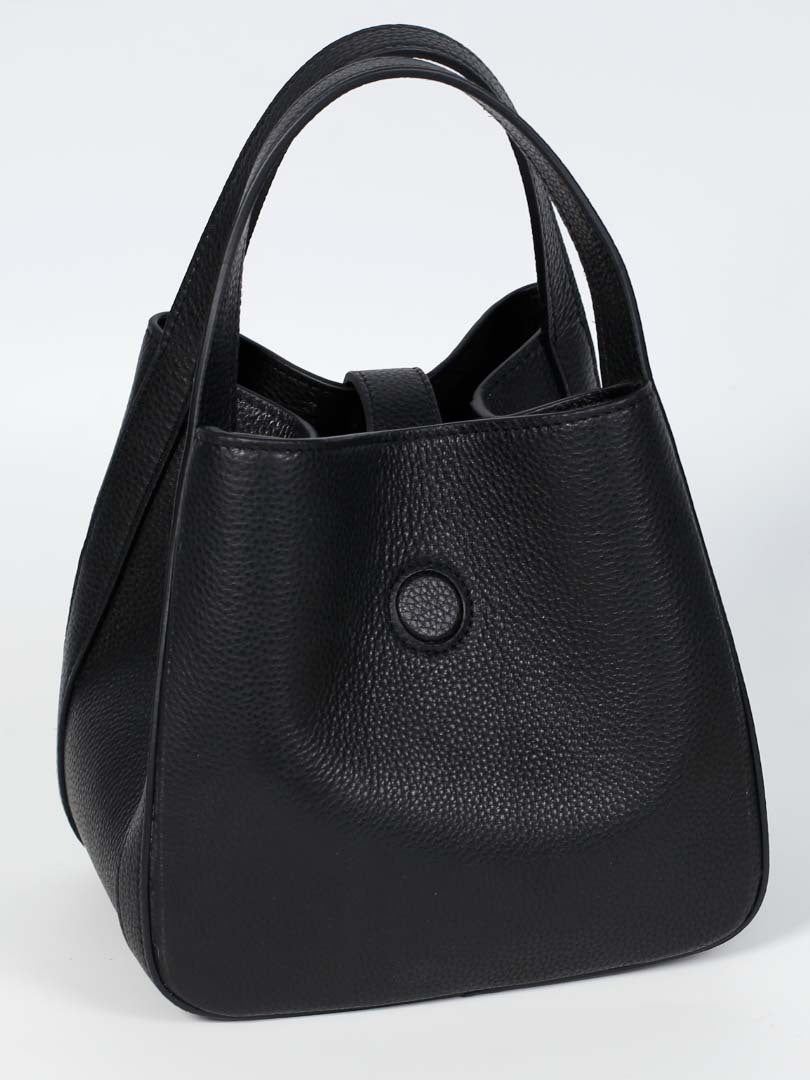 1226 cowhide leather soft bucket bag