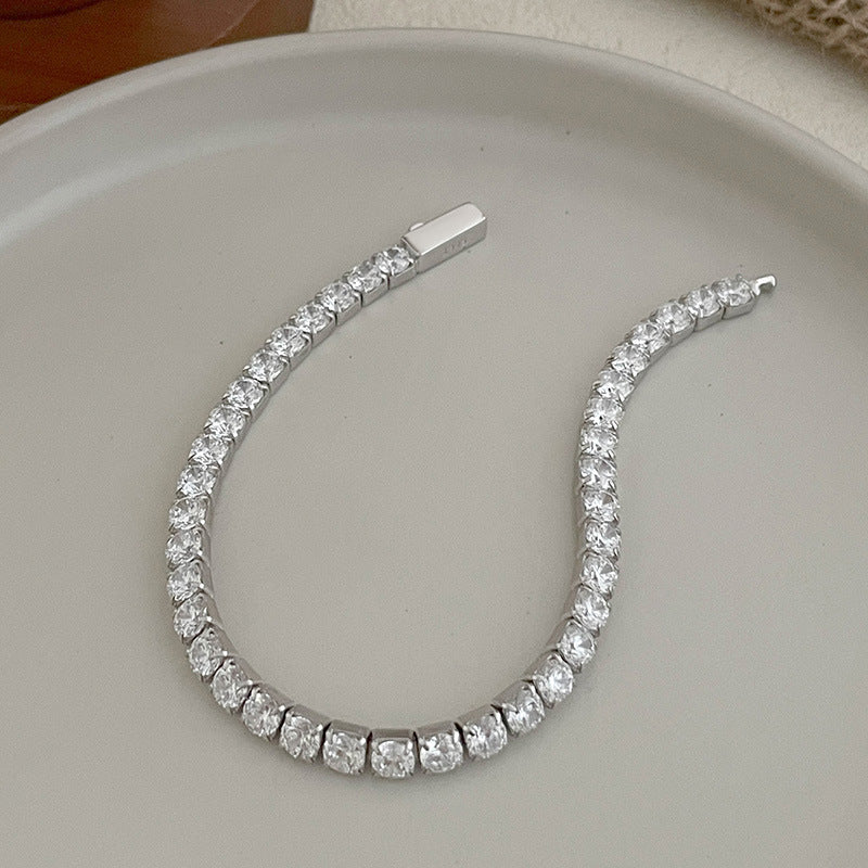 2358 S925 rhinestone shiny bracelet
