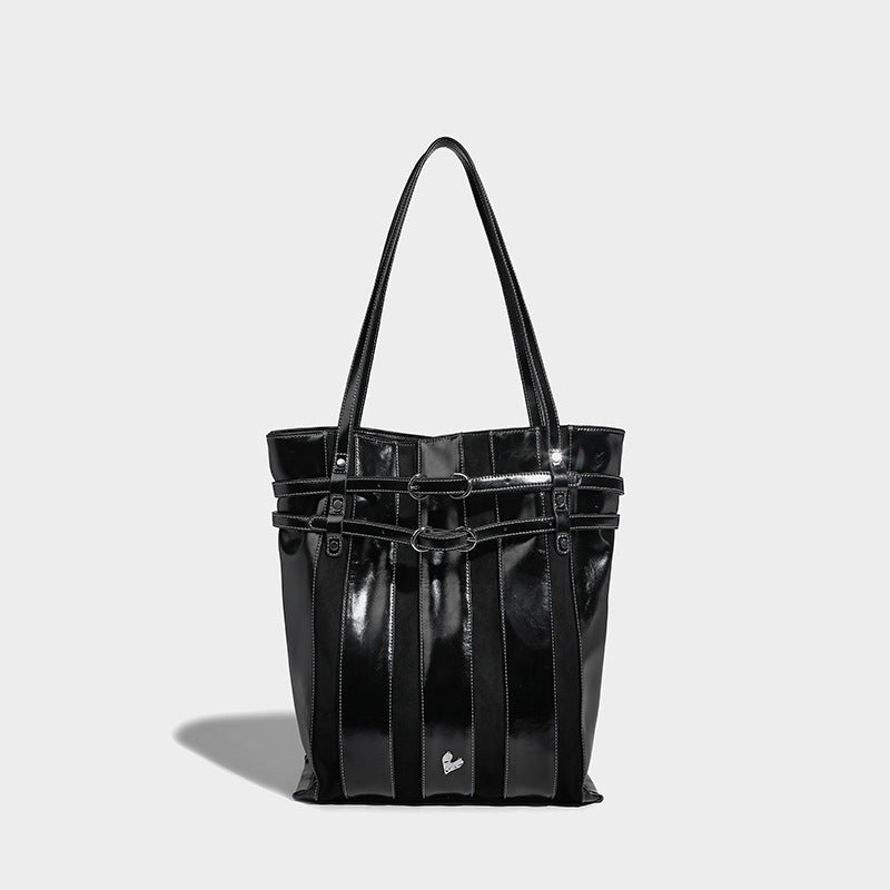 1054-10 leather shopping totes