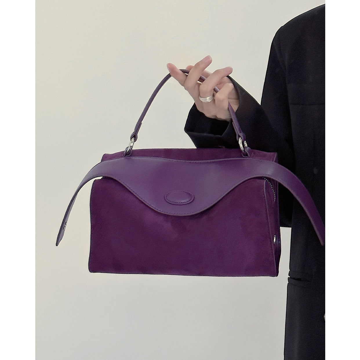 1844 suede leather women handbag