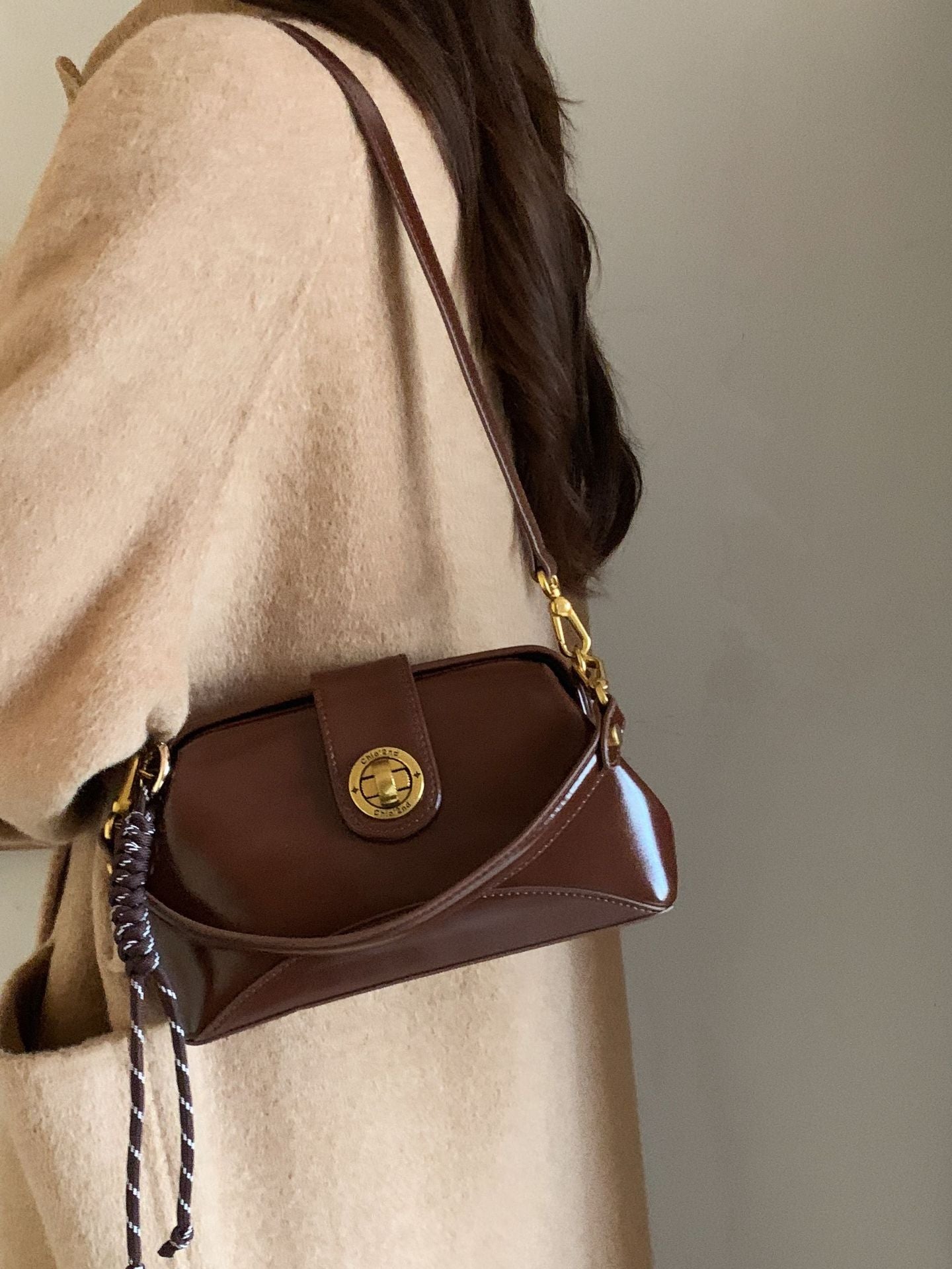 818 patent leather mini handbag