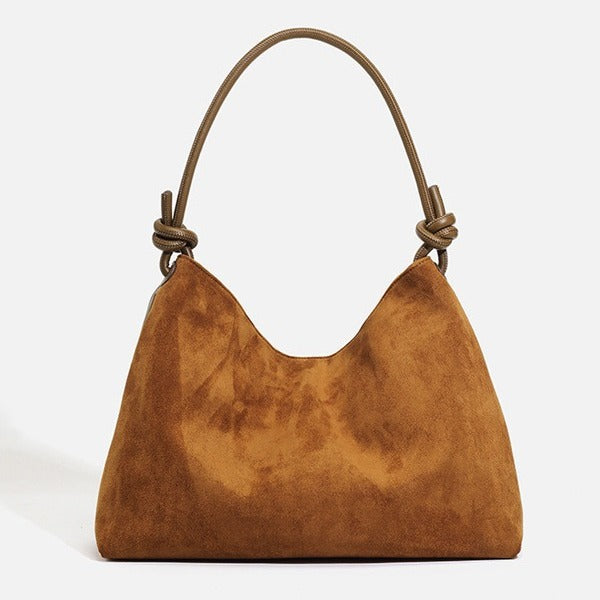 1845 suede leather women shopping bag