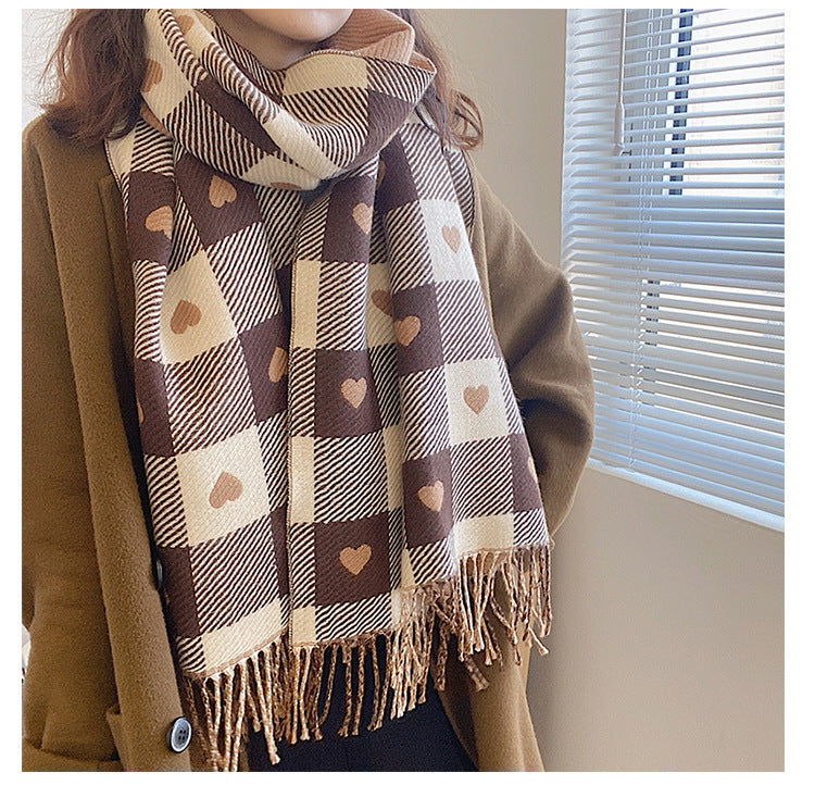 1827 imitation cashmere plaid scarf