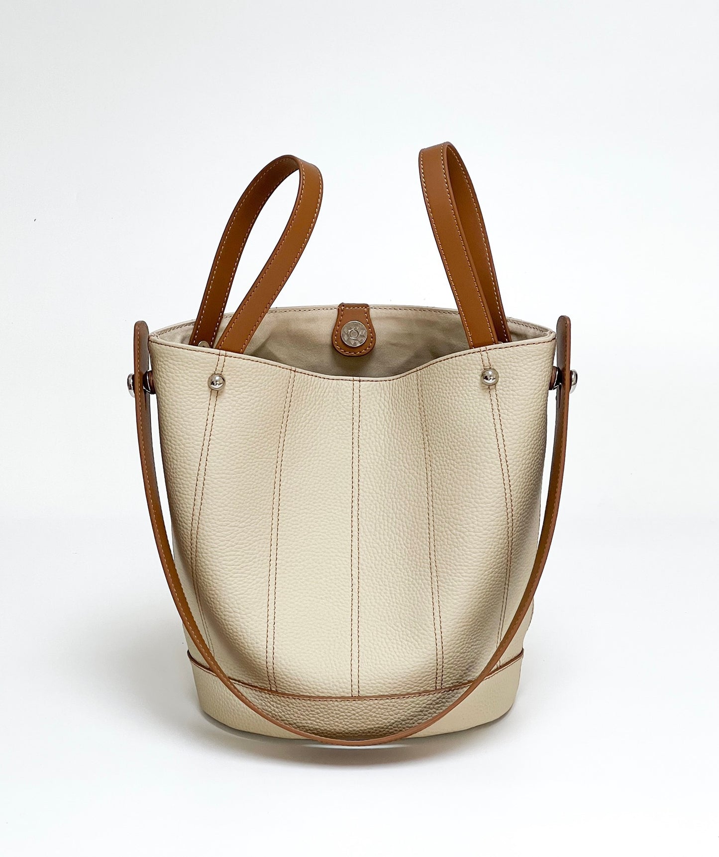 893 small soft bucket leather handbag