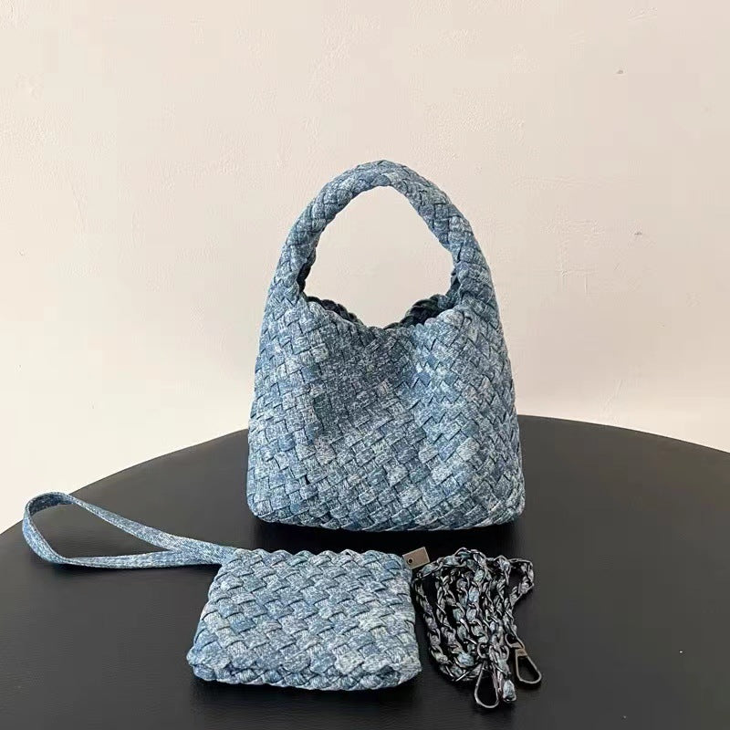 2117 niche style denim kitted bag