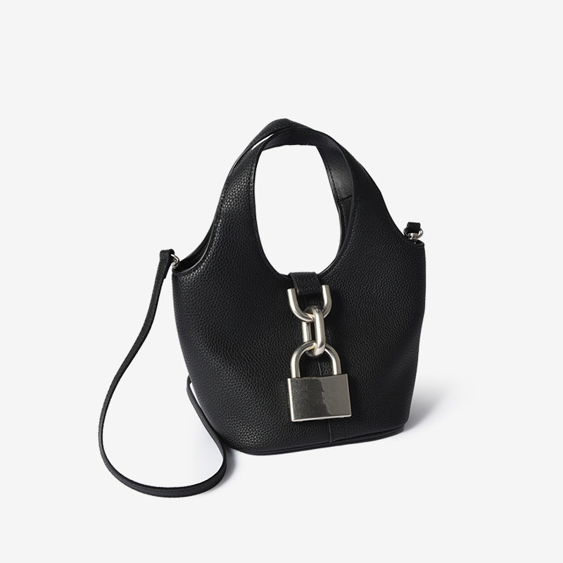 1771 small lock basket handbag