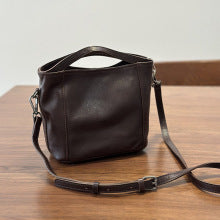 2832 genuine leather women bucket bag