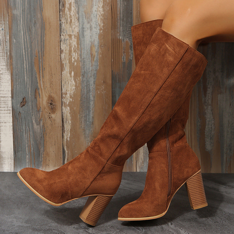 1805 western chunky long boots