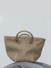 2243 soft leather basket handbag