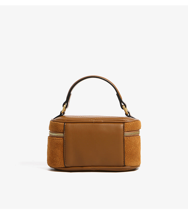 1800 suede leather small cosmetic bag