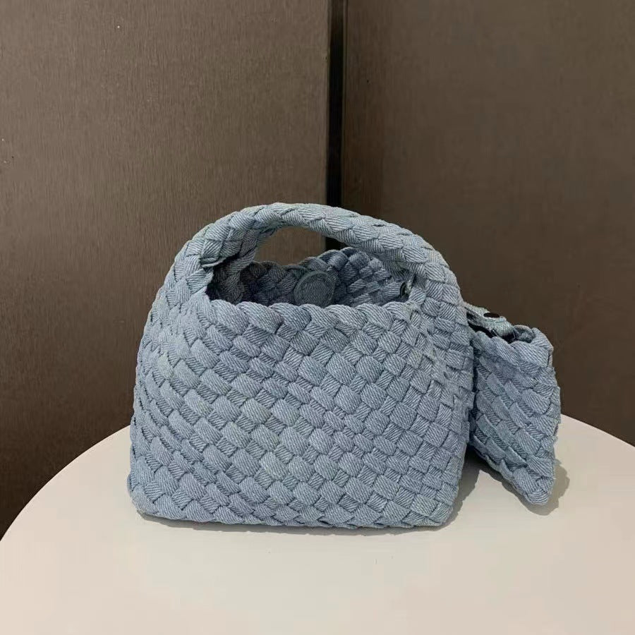 2117 niche style denim kitted bag