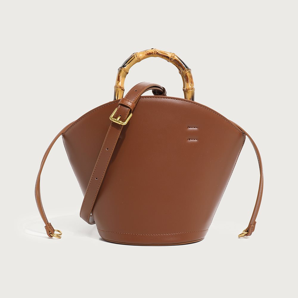1001 bamboo handle bucket bag