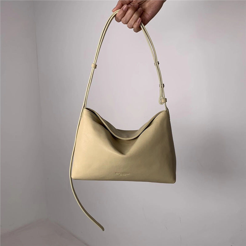 1824 solid leather casual handbag