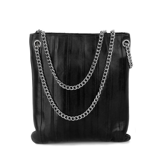 1632 large chain shoulder bag cow leather totes